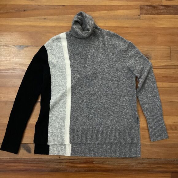 Athleta Transit Colorblock Turtleneck Sweater Womens Size Small Merino Wool - Picture 3 of 9